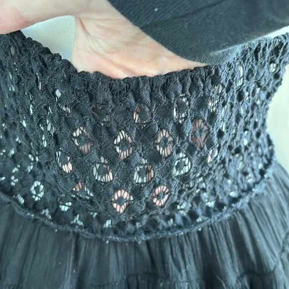 🚫 SOLD Free People Adell Cami Y2K Fairycore Black M - Picture 8 of 11